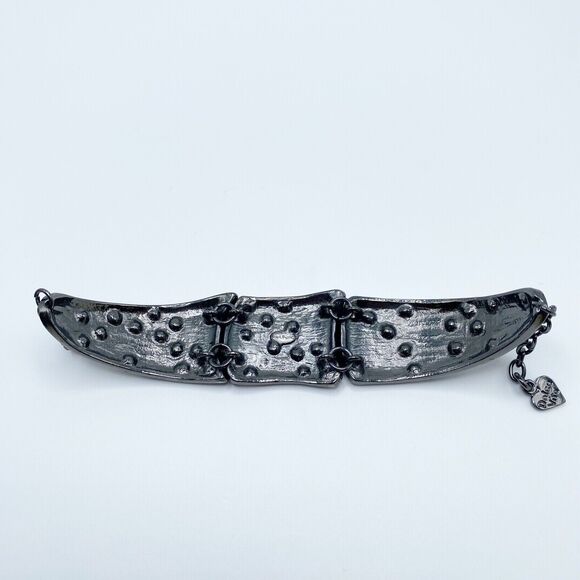 Dolce Vita Panel Bracelet Rare Rhinestone Piece 80s 90s French Designer 6.5-7.75 - Picture 5 of 10
